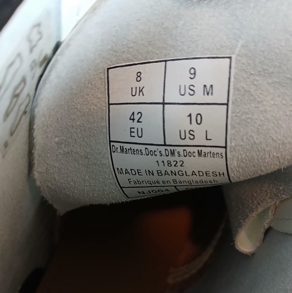 Dr. Martens 1460 Lace Up 8-Eye Combat Boots White Smooth Leather Men Sz 9 No Box - Picture 5 of 9